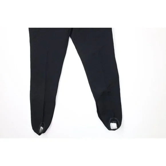 Vintage 40s Mens 34x32 Olympic Stretch Wool Stirrup Skiing Pants Black Italy - Picture 4 of 12